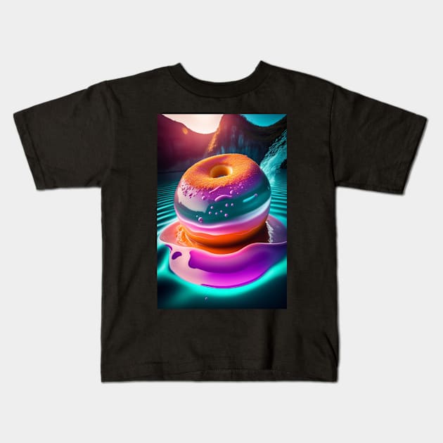 Giant Donuts in a jelly pool Kids T-Shirt by Fun and Cool Tees